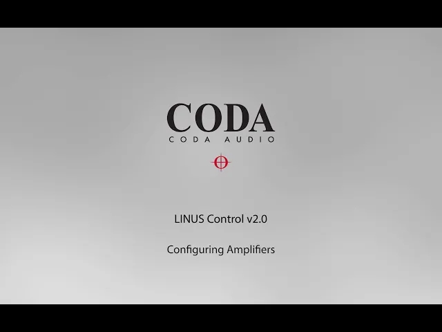 CODA LINUS Control v2.0-配置功放